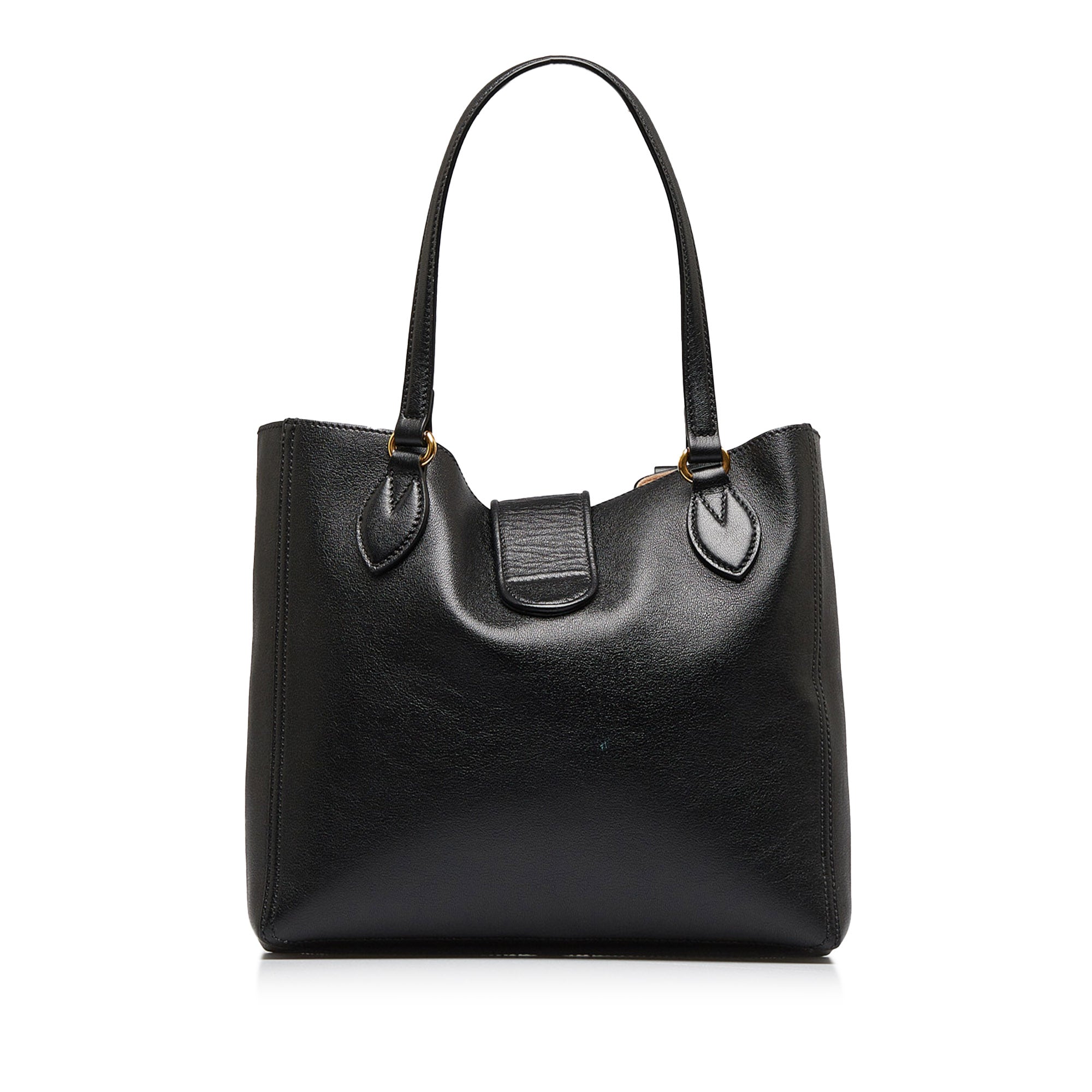 Longchamp - Authenticated Handbag - Leather Black Plain for Women, Good Condition