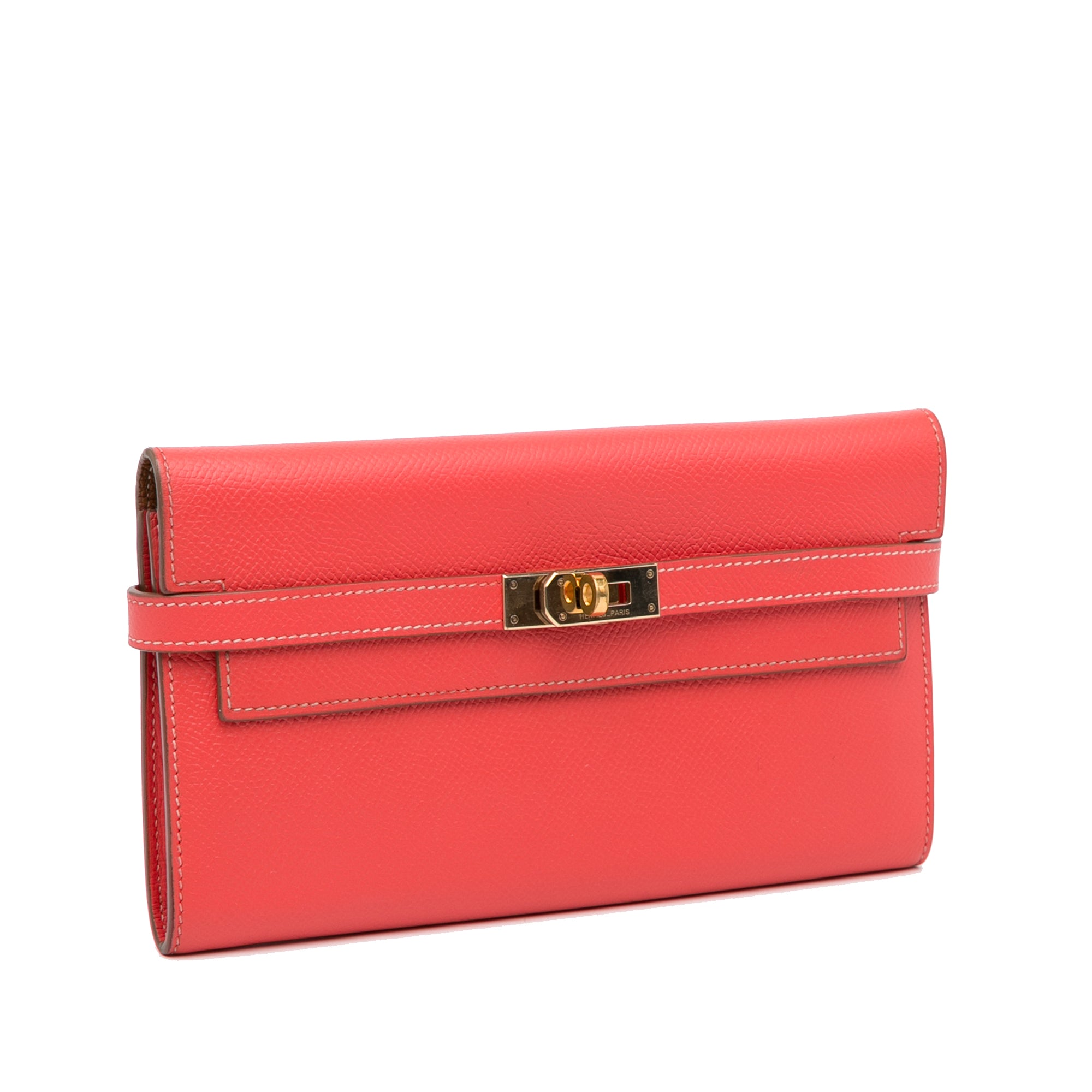 Authentic Hermes Kelly Classic Long wallet in Epsom calfskin