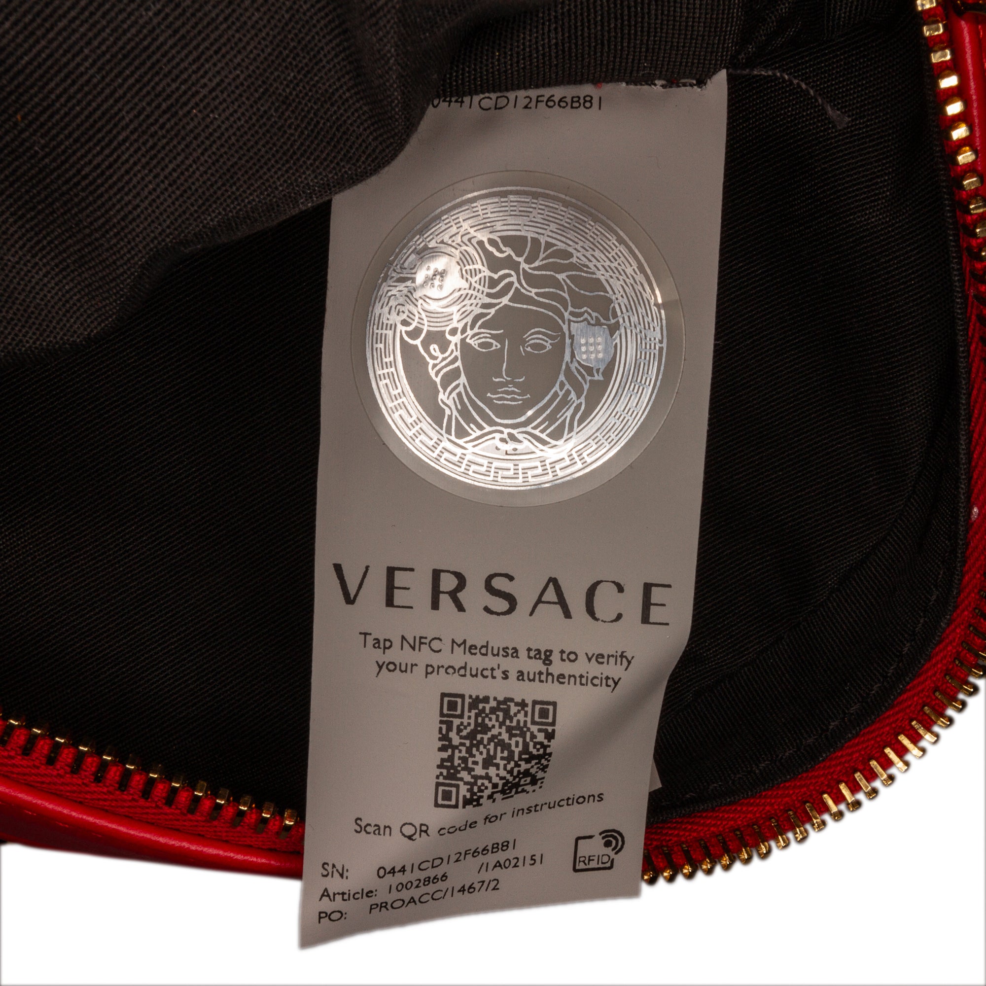 Versace Red Leather Medusa Camera Crossbody Bag 35v413sW, Women's, Size: One Size