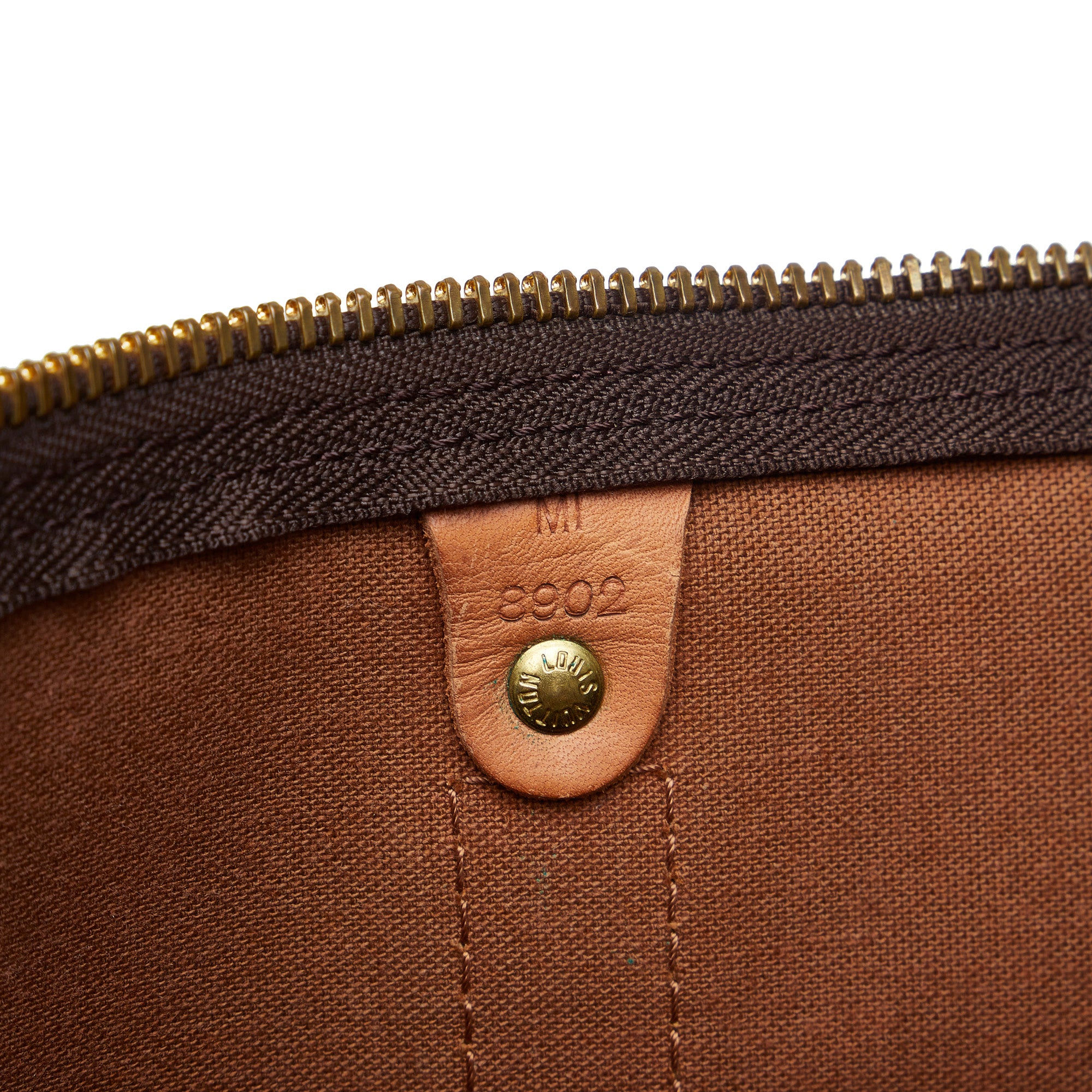 Louis Vuitton Boston Bag Keepall 55×25cm Height 30cm Monogram Brown Gold  Unisex