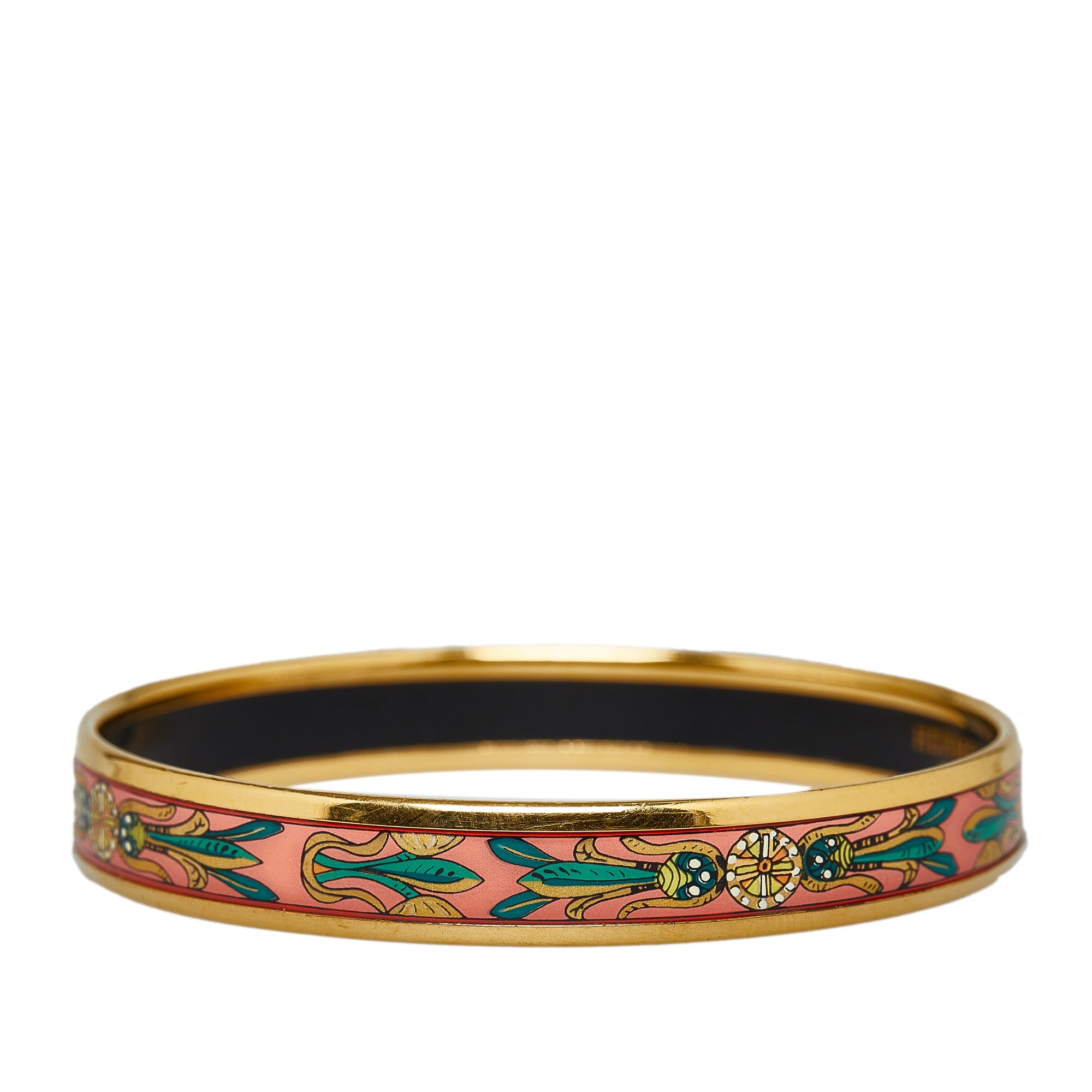 Hermes Paris Enameled Abstract Number Bangle